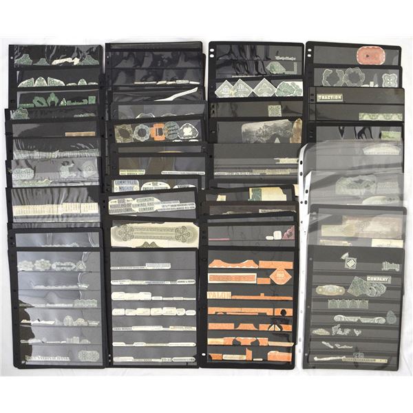 Security Printing Numeral & Denomination Proof Design Elements Assortment, ca.1900-1950s.