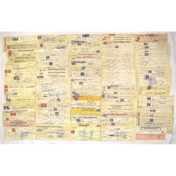 Canadian Banking & Commercial Ephemera, ca.1900 to 1940s, Large Check and Draft Assortment