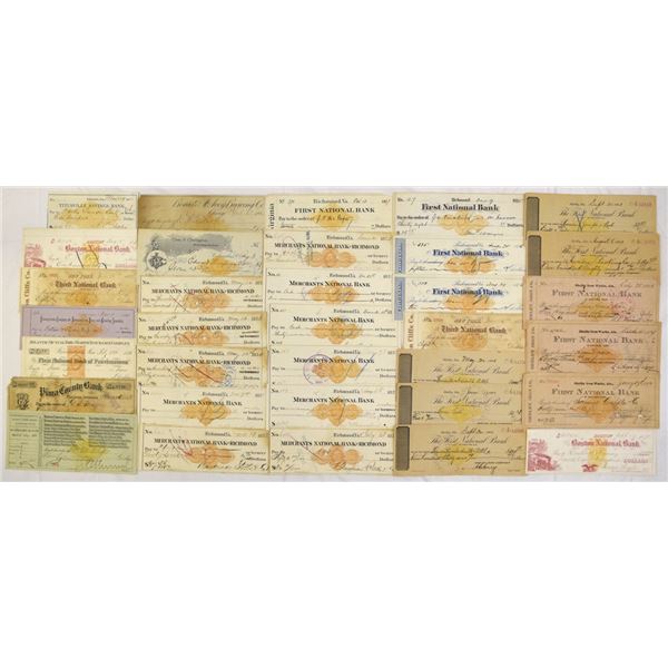 U.S. Revenue Imprinted National Bank Checks and Drafts, 1870s to Early 1900s