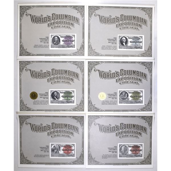 IL. World's Columbian Exposition, ABNC Souvenir Card Centennial Reprints, 1992