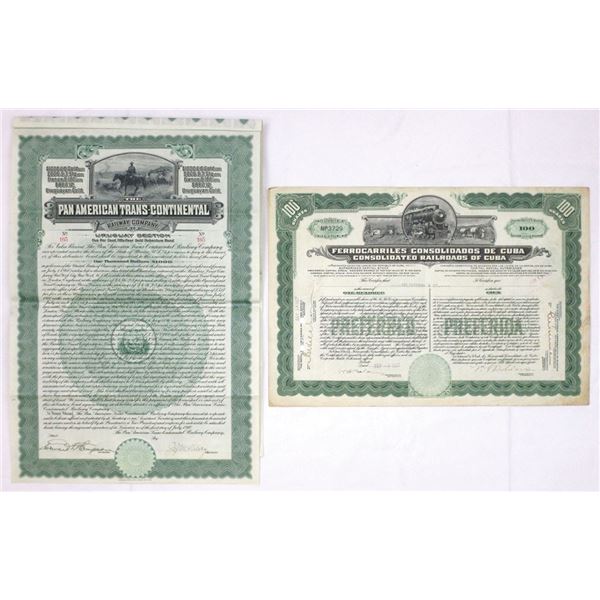 Cuba and Various South American Countries. Pan American Trans-Continental Railway Co. and Ferrocarri