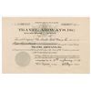 Image 1 : CO. Travel Airways, Inc., 1931 I/U Stock Certificate