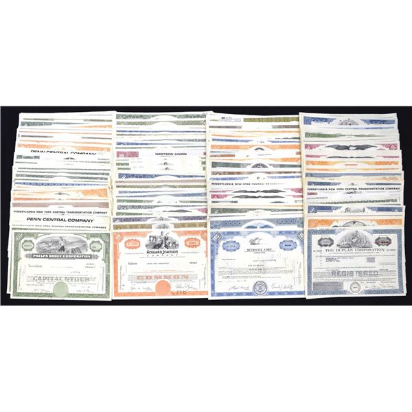 Mixed Industries Stocks Certificate Collection, 1930s to 1980s