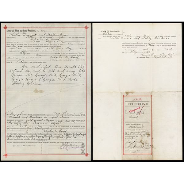 CO. Frying Pan Mining District, Pitkin County, Colorado 1893 Mining Claim