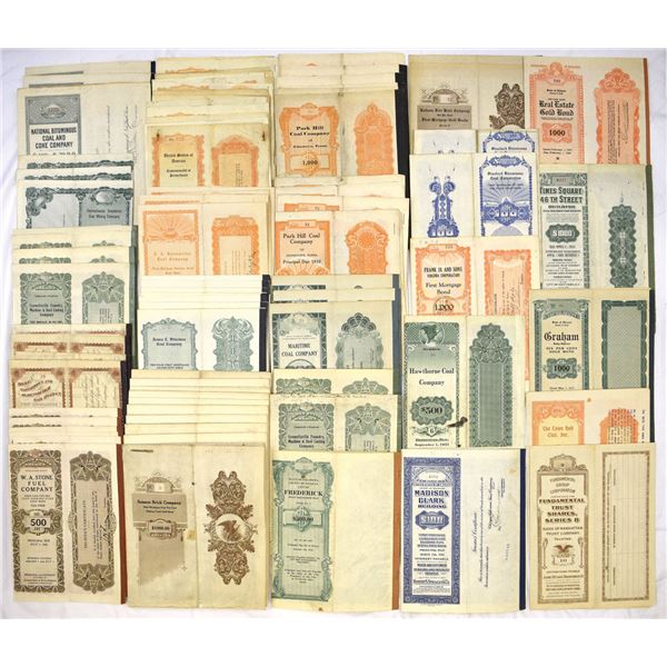 Coal Mining, Industrial, and Real Estate Coupon Bonds, 1890s to 1930s,