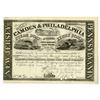 Image 1 : NJ., PA., Camden & Philadelphia Steam Boat Ferry Co., 1888, Stock Certificate.
