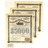 Image 1 : MA. Boston Clinton & Fitchburg Rail-Road Co., 1871, Serial #s 1, 2 & 4, $5000 I/C Coupon Bonds Bond 