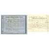 Image 1 : MS. Mississippi Central Railroad Co., 1854, Stock Certificate with Manuscript Call & Receipt