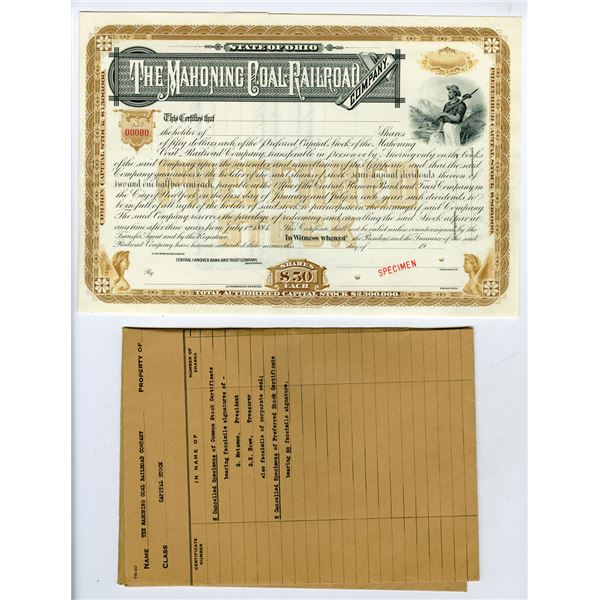 OH. Mahoning Coal Railroad Co., ND (1900s), Specimen Stock Certificate