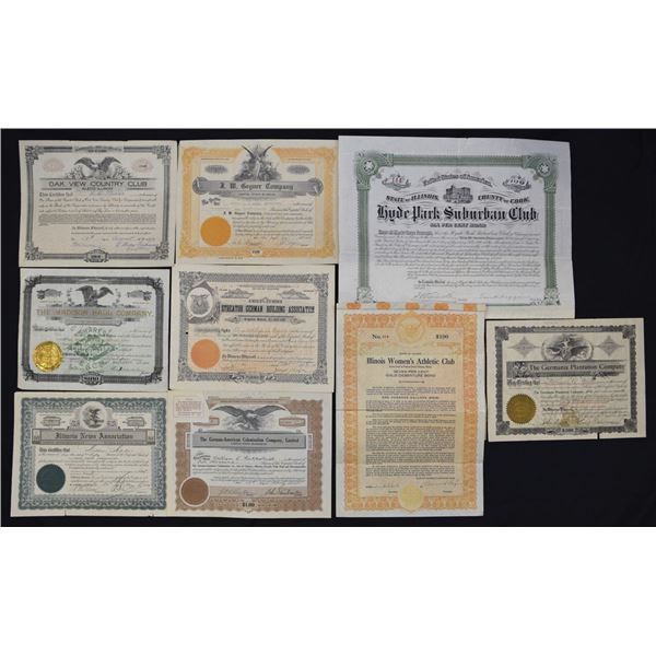 Social Clubs and Fraternal Associations Issued Certificates, 1880s to 1900s