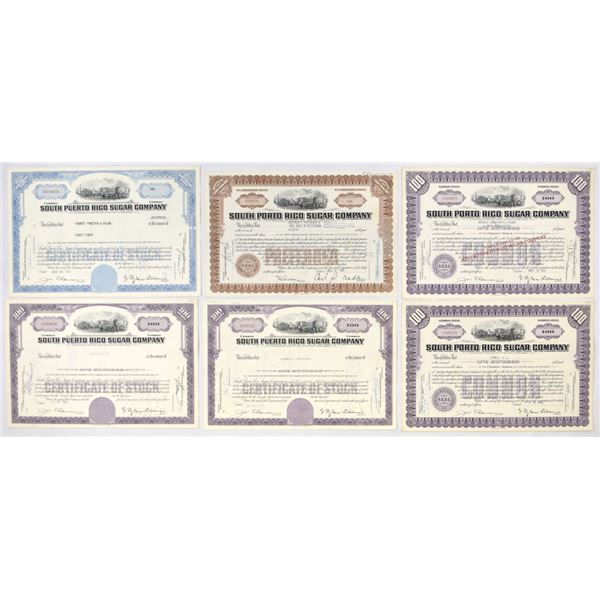 Puerto Rico. South Porto Rico Sugar and South Puerto Rico Sugar Co., 1955 to 1963, I/C Stock Assortm