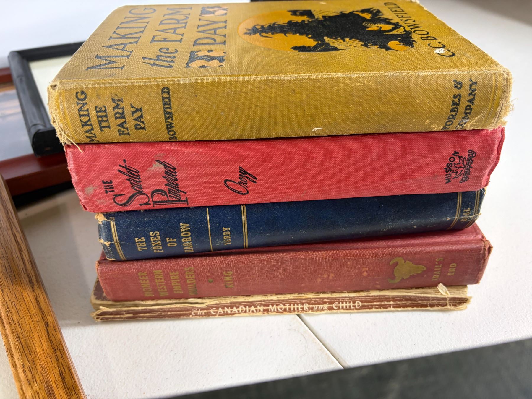 Framed Prints Vintage Book Assortment