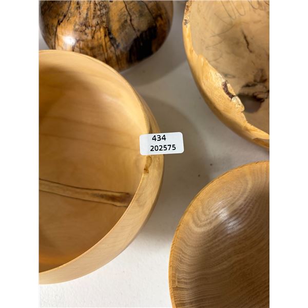 Hand-Turned Wooden Vases and Bowls Group