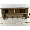 Image 2 : Wood Wall Shelf and Rustic Storage Bin with Hooks