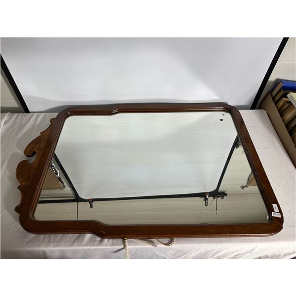 Wall Mirror with Carved Wooden Frame