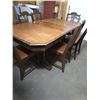Image 3 : Wooden Dining Table with 6 Chairs