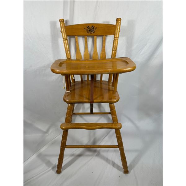 Wooden High Chair with Tray