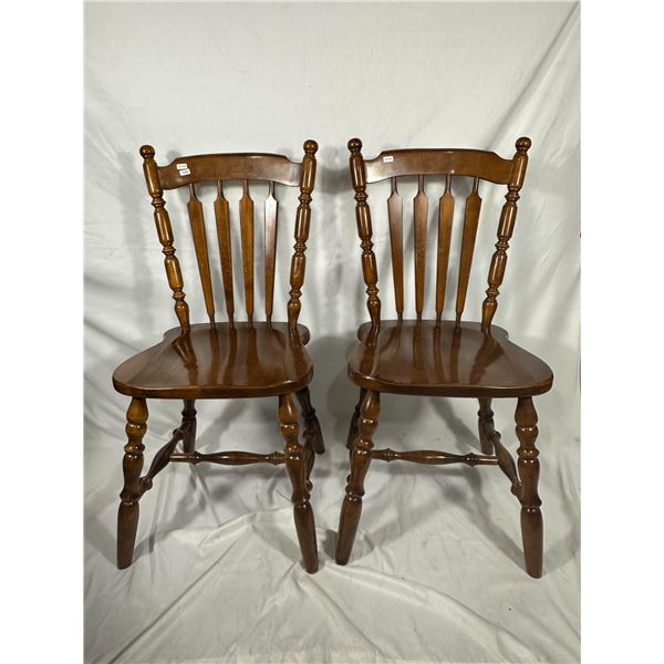 Pair of Wooden Dining Chairs