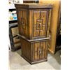 Image 2 : Oak Pedestal Storage Cabinet