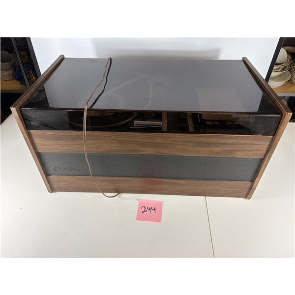 Silvertone Stereo Console with Turntable, Radio, and Cassette Deck