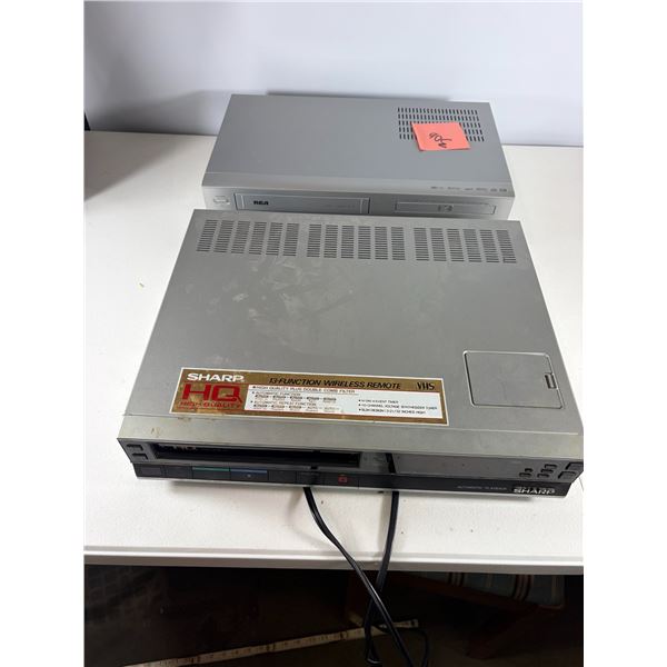 Sharp VHS VCR and RCA DVD Player