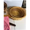 Image 3 : Assorted Woven Baskets and Decorative Bag