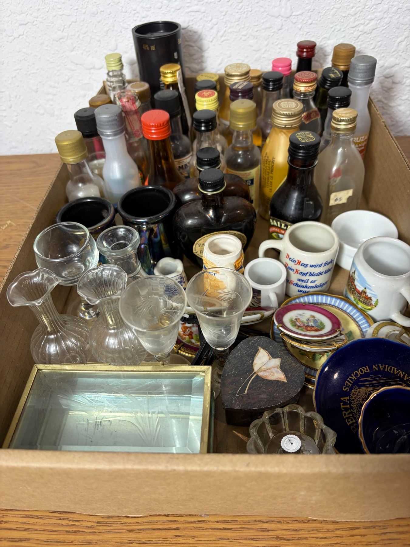 Assorted Miniature Liquor Bottles and Barware Collectibles