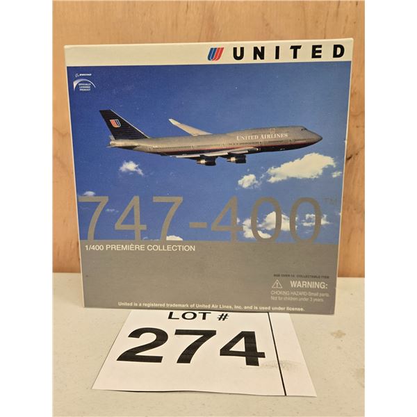 UNITED / UNITED AIRLINES BOEING 747-400 (1:400) [DIE-CAST]