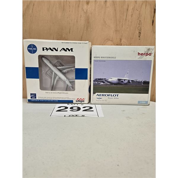 PAN AM / PAN AMERICAN DC-10 (1:500) & AEROFLOT ANTONOV AN-124 (1:500) [DIE-CAST]