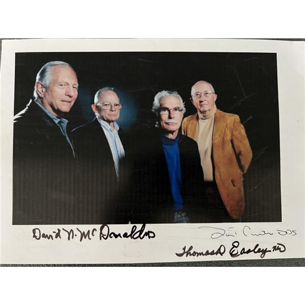JFK assassination medical staff David N. McDonald, Thomas Easley and David Curtis signed photo.