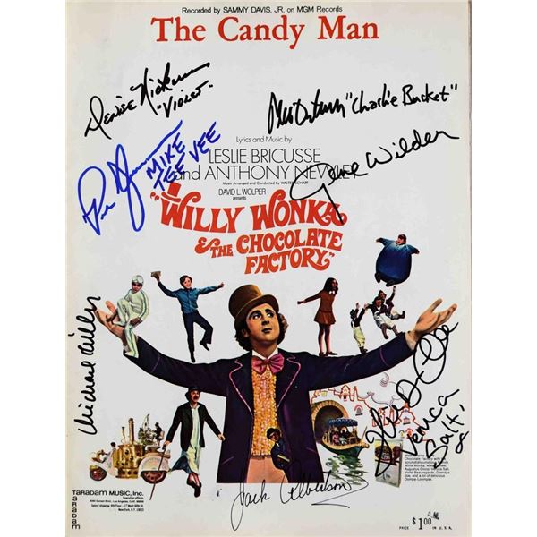 Willy Wonka The Candy Man signed Sheet Music