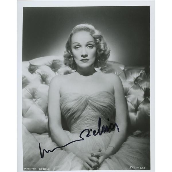 Marlene Dietrich signed photo. GFA Authenticated
