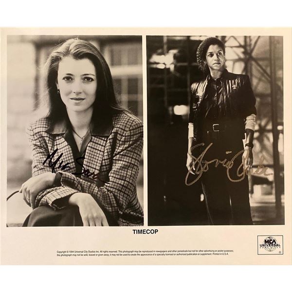 Timecop Mia Sara and Gloria Reuben signed movie photo