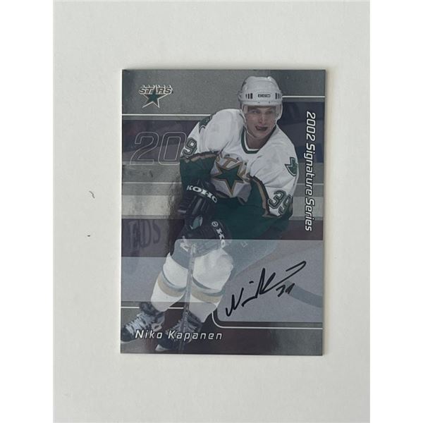 Dallas Stars Niko Kapanen 2002 Signature Series #232 signed trading card