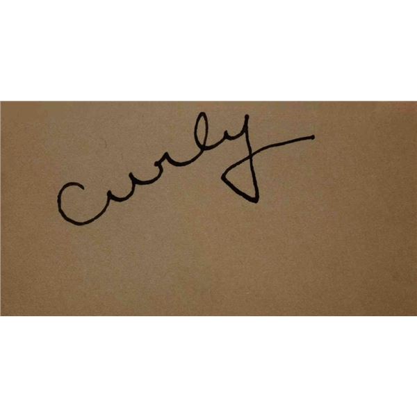 Curly Howard signature slip