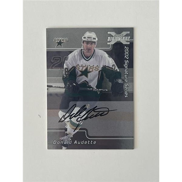 Dallas Stars Donald Audette 2002 In The Game #139 signed trading card