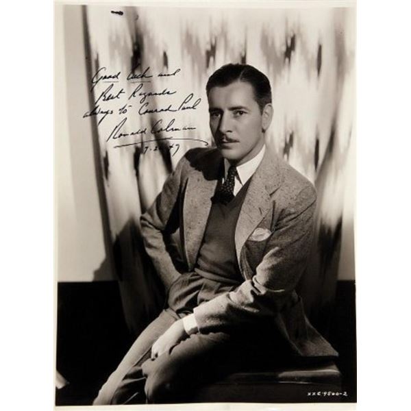 Ronald Colman signed portrait photo