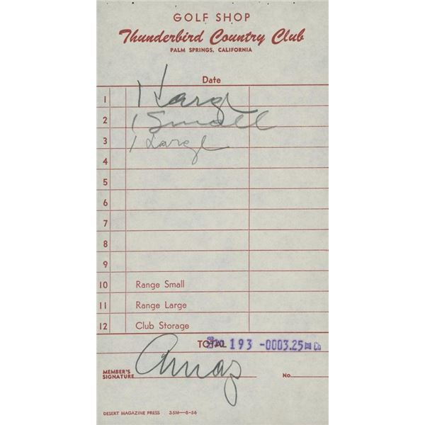I Love Lucy Desi Arnaz signed receipt