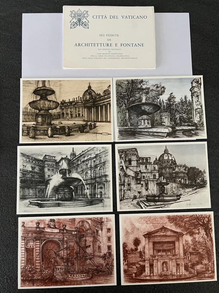 City of the Vatican architecture set of 6 cards