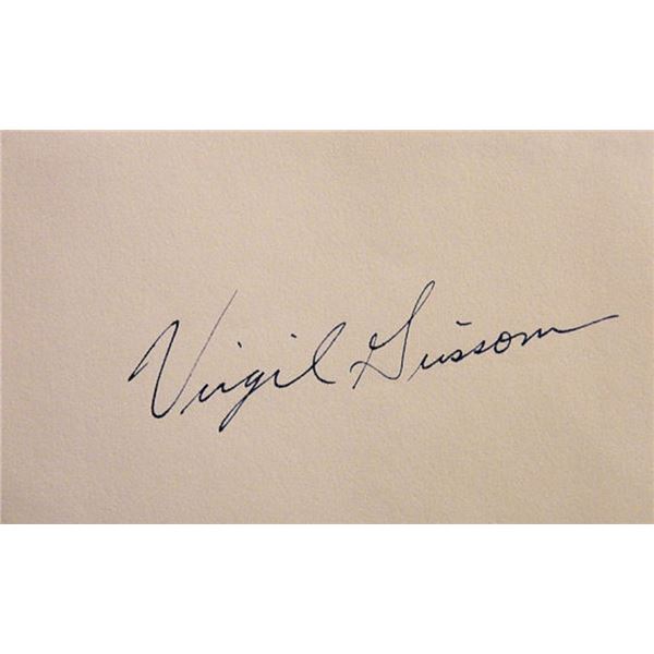 NASA Project Mercury Virgil Grissom signature slip