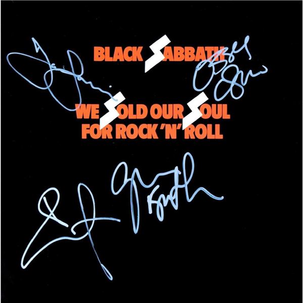 Black Sabbath signed We Sold Our Soul for Rock and Roll album