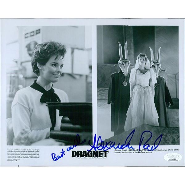 Dragnet Alexandra Paul signed photo. JSA Authenticated