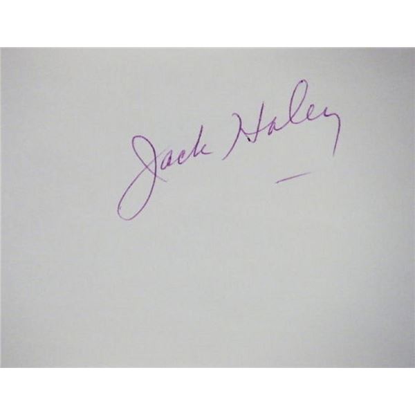 Wizard of Oz Jack Haley signature slip