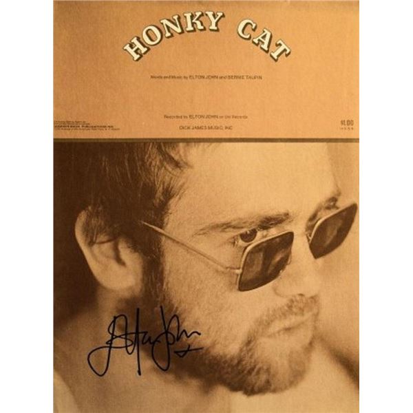 Elton John signed sheet music