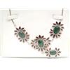 Image 1 : 60Ctw AAA Jade & Garnet Drop In Designer Necklace