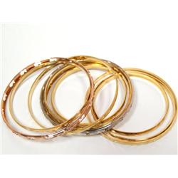 14Kt Yellow Gold Filled Bangle Bracelet Collection