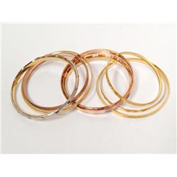 14Kt Yellow Gold Filled Bangle Bracelet Collection