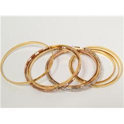 14Kt Yellow Gold Filled Bangle Bracelet Collection