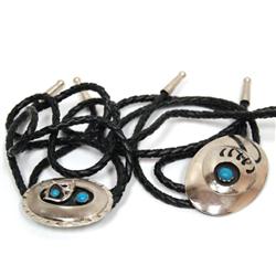 AAA Blue Turquoise Indian Hand Made Bolo Tie