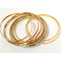 14Kt Yellow Gold Filled Bangle Bracelet Collection